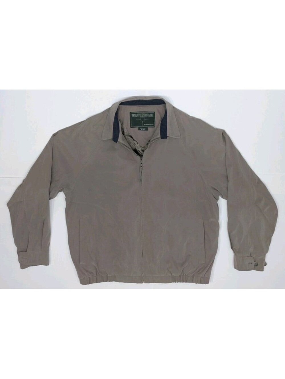 Weathervane by Weatherproof Mens XL Lined Coat Jacket Y2K Olive Brown Microfiber